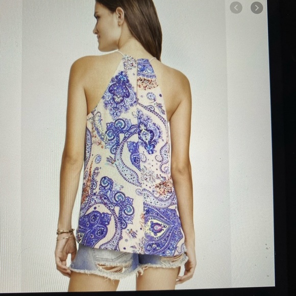 EXPRESS pink/blue reversible paisley tank/cami - Picture 3 of 12